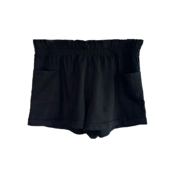 Forever 21 Black Paperbag Shorts - Picture 1 of 6